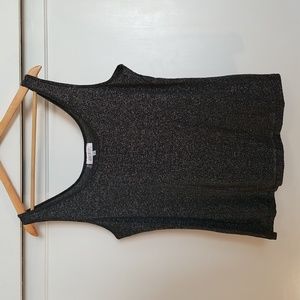 Black and Silver Metallic Tank EUC